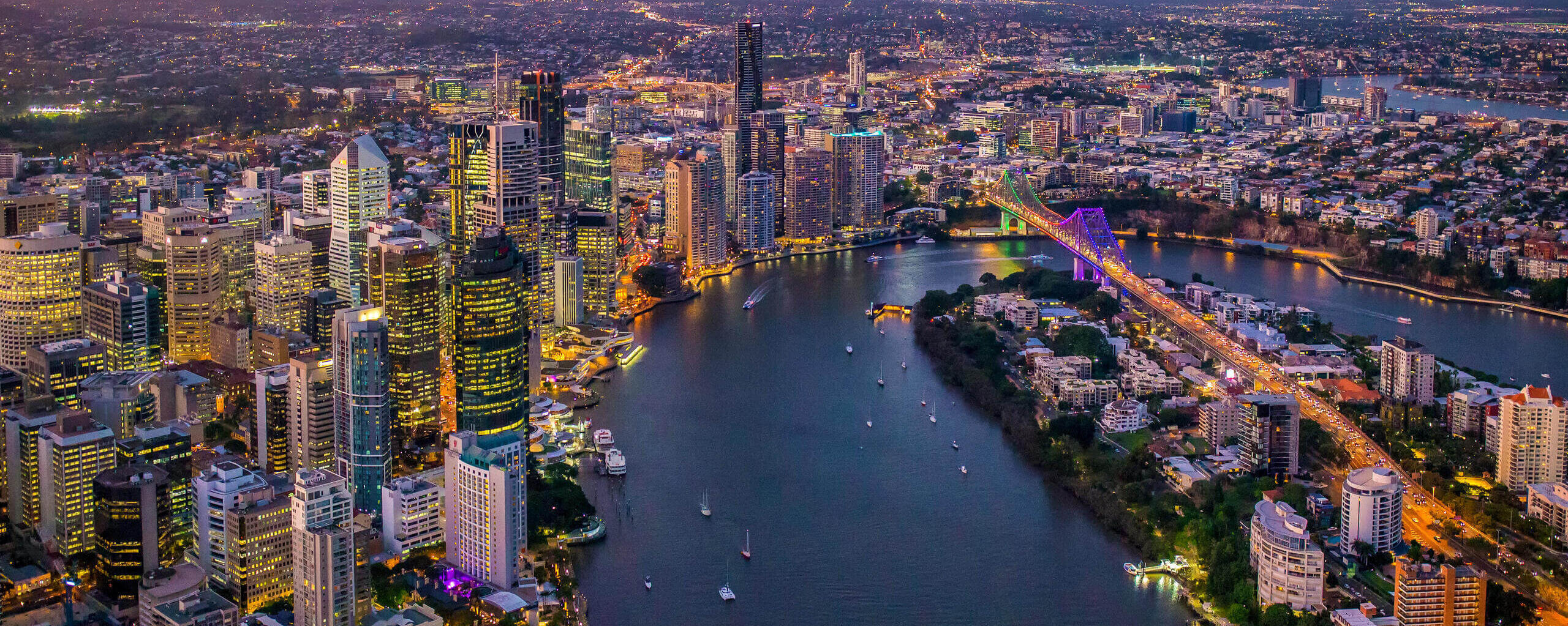 Brisbane aus der Vogelperspektive